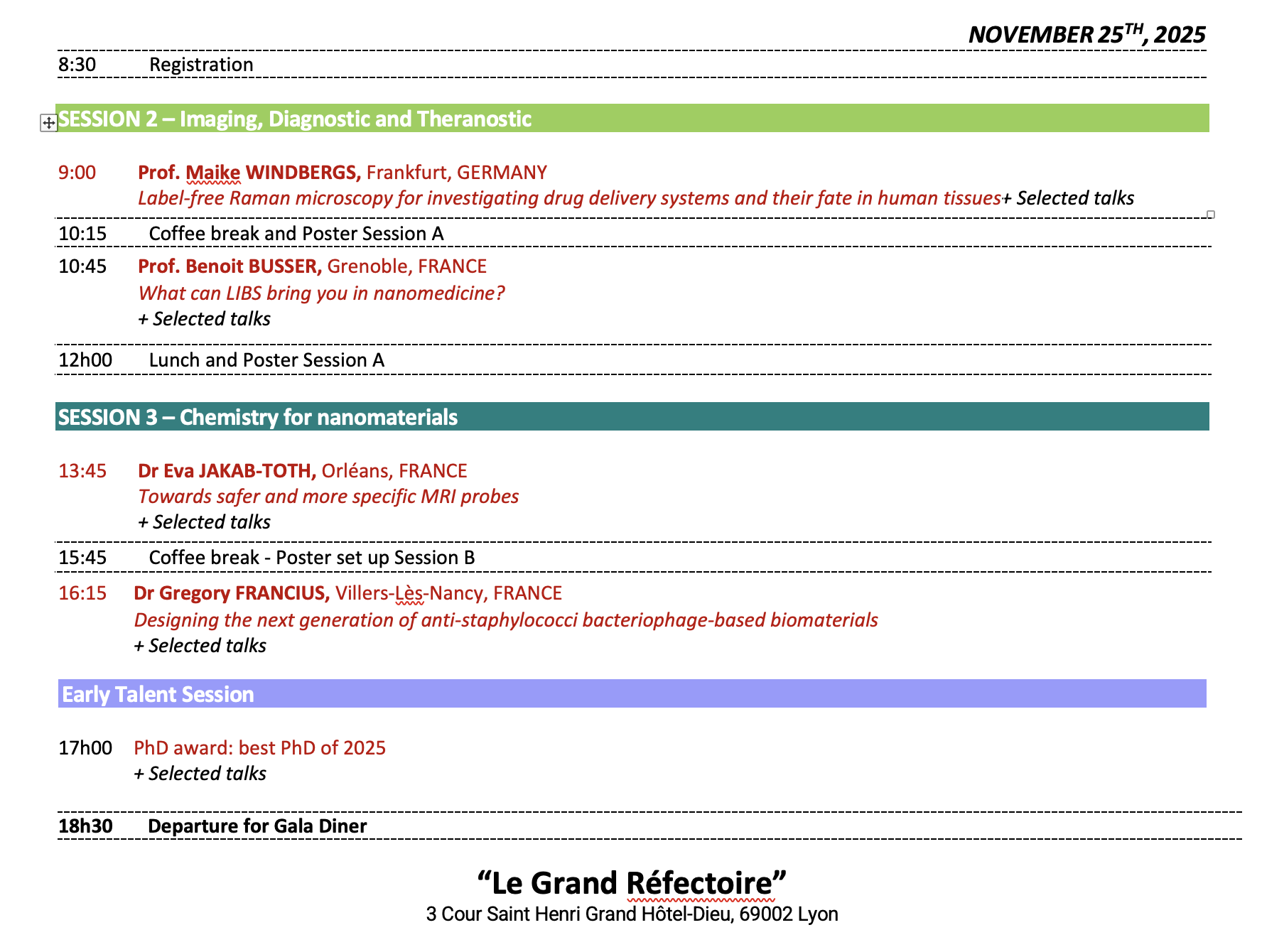 2nd day programme